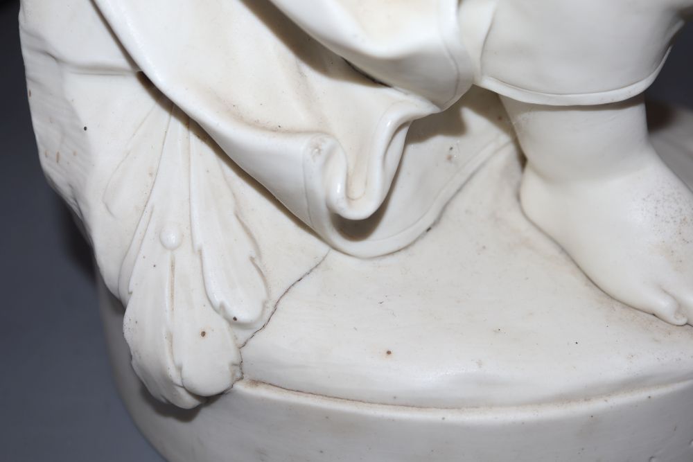A parian on the seashore figure, height 47cm